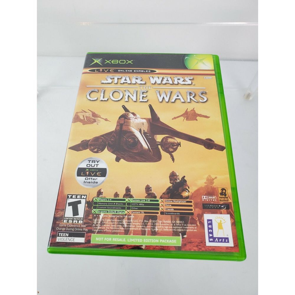Star Wars The Clone Wars‎ & Tetris Xbox Video Games Combo Pack
